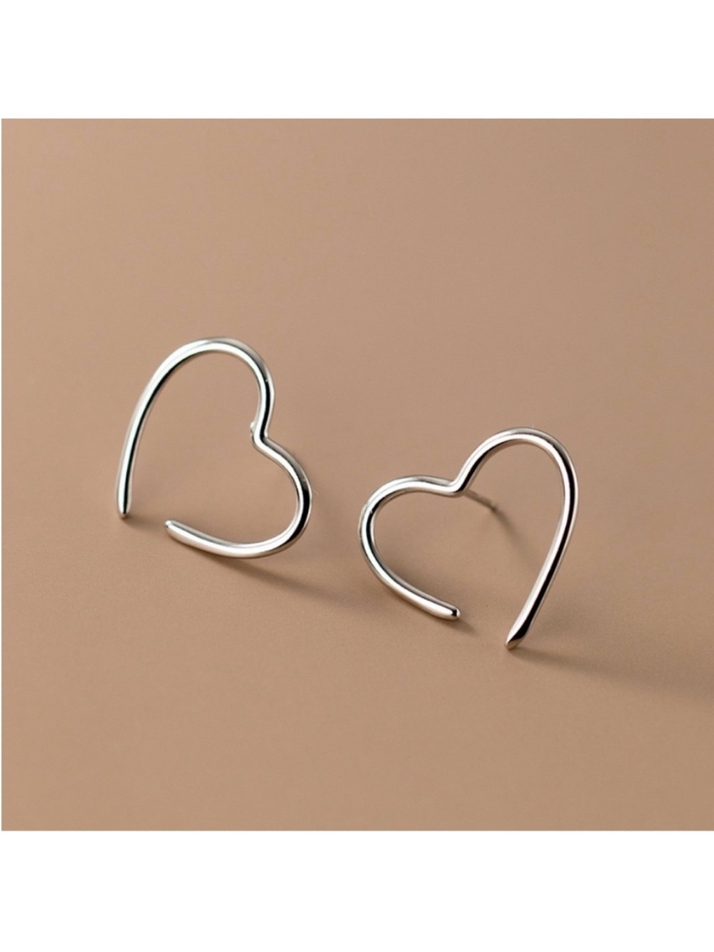 BOUTIQUE Unique Silver Heart Earrings